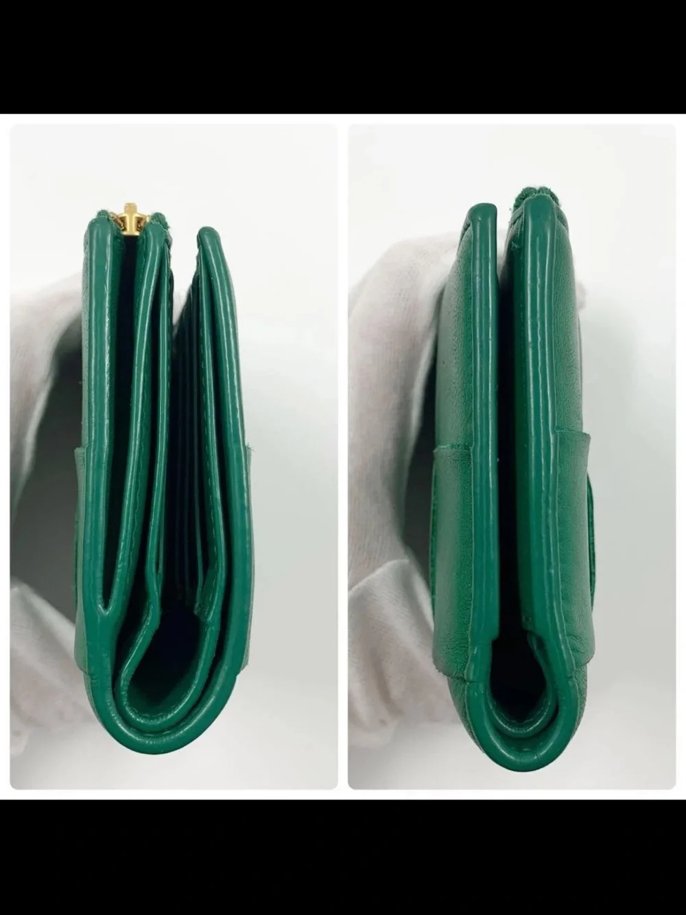 Bottega Veneta Emerald Green Intrecciato Coin Wallet with Zip